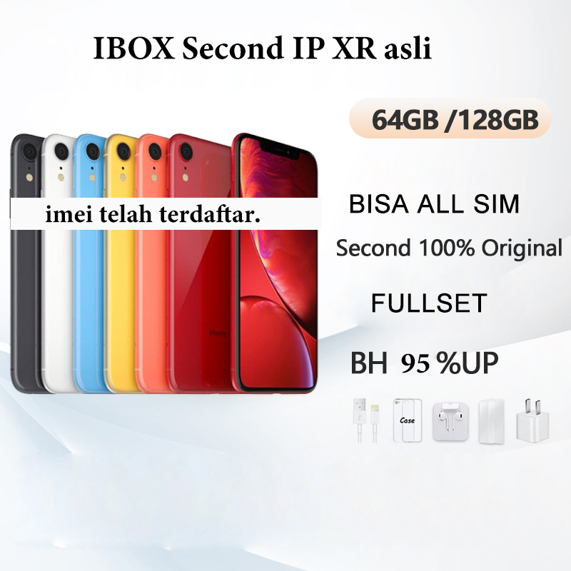 IBOX IP XR 64GB/128GB Second Fullset Original 100% All Operator Kondisi Perfect