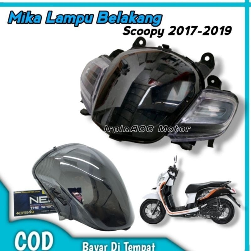 Mika Smoke Mika StopLamp Scoopy 2017 2018 2019 Nemo Mika StopLamp Belakang Scoopy