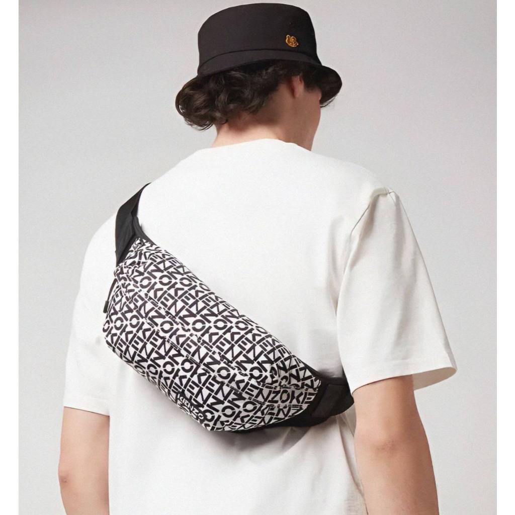 [ READY STOCK ] KENZO ALL OVER MONOGRAM LOGO REPEAT BUMBAG IN WHITE