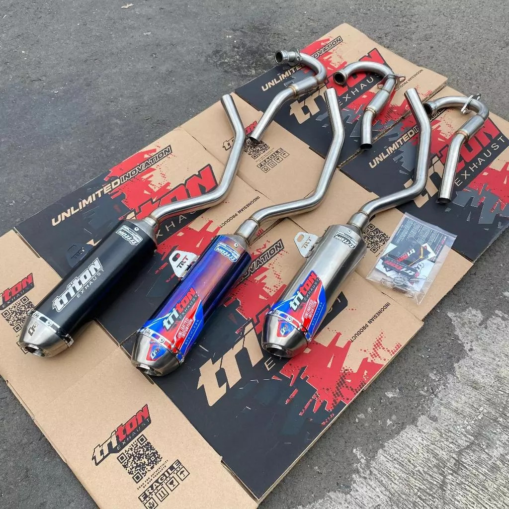 Knalpot Racing CRF 150 L, KLX 150, WR155, Dtracker Triton Exhaust Type CR-5 Series