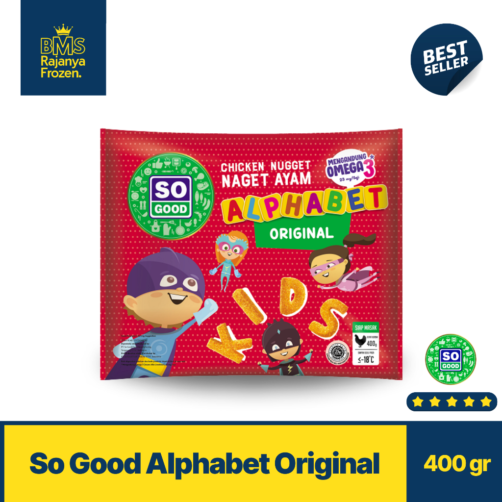 

So Good Alphabet Chicken Nugget Original 400gr