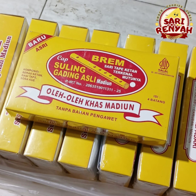 

Brem Suling Gading Jumbo Asli Madiun (isi 4 pcs) - Sari Renyah
