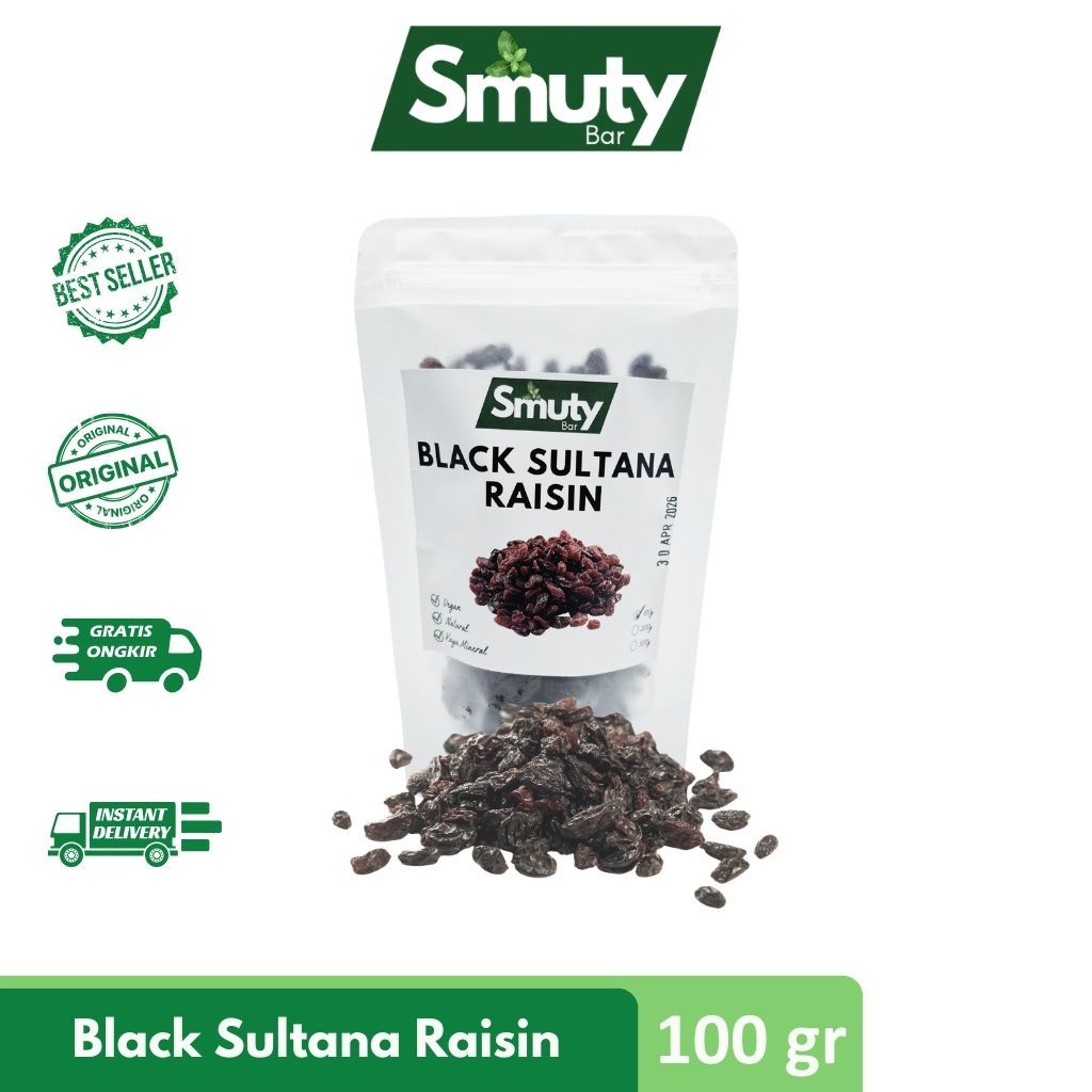 

SmutyBar - Black Sultana Raisin / Kismis Hitam Sultana 100gr