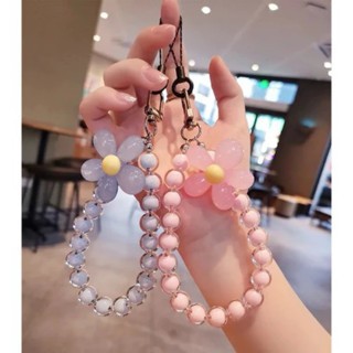 Tali Lanyard gantungan Hp manik-manik besar bunga/Tali Gantungan Hp Korea