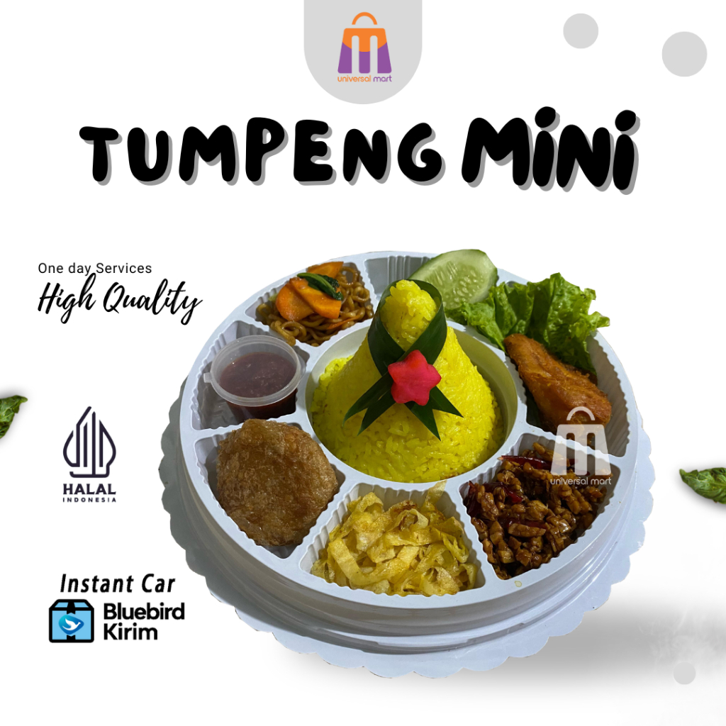 

TUMPENG MINI NASI KUNING PAKET MENU BERVARIASI