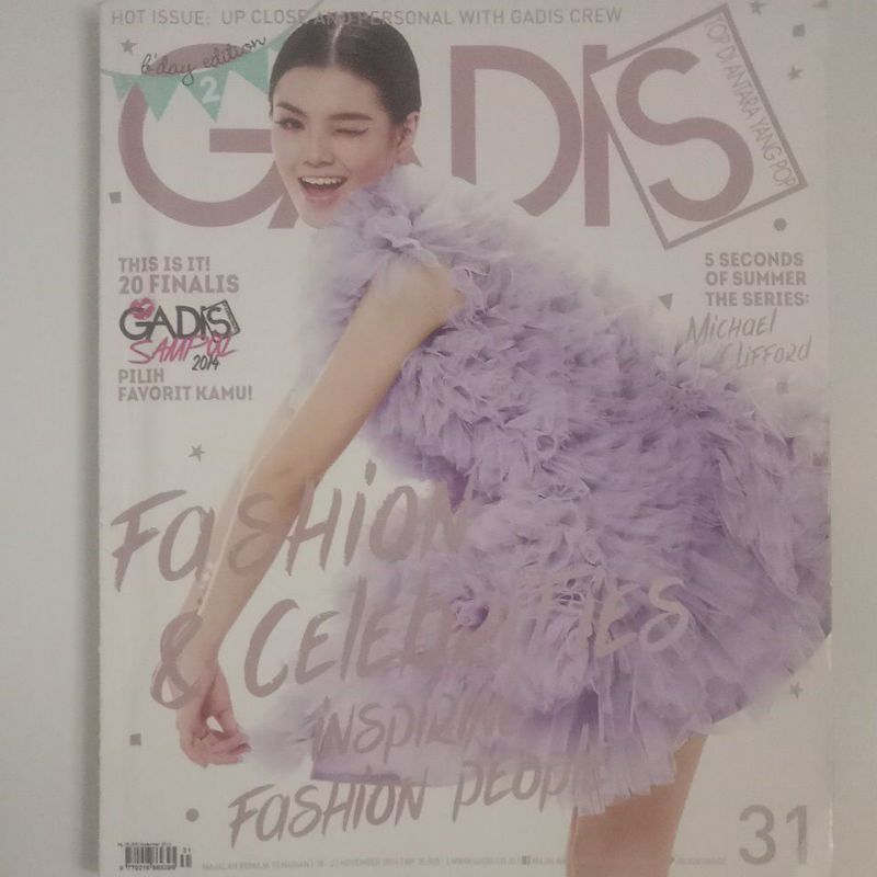 Majalah Gadis Edisi Ultah 2014 Cover Anggis Dinda Pertiwi