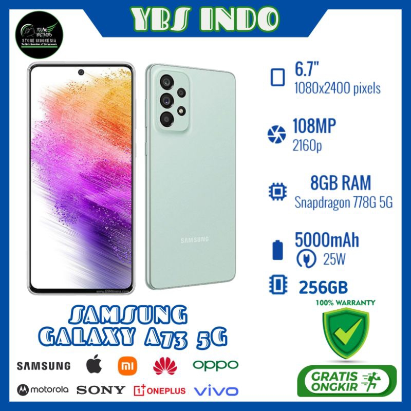 Samsung Galaxy A73 5G 8/256Gb - Smartphone Bekas Bergaransi