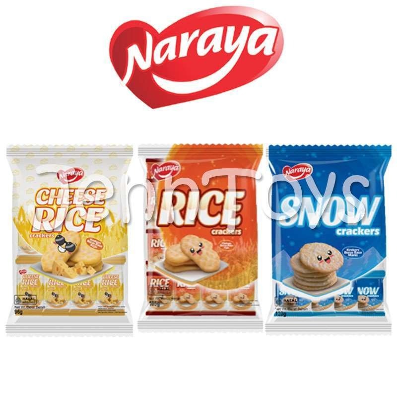 

pekanbaru / naraya cheese rice crackers biskuit beras rasa keju biscuit snack / snow