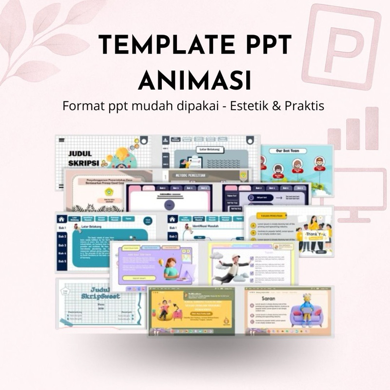 TEMPLATE PPT ANIMASI, Template PowerPoint animasi, Template bergerak