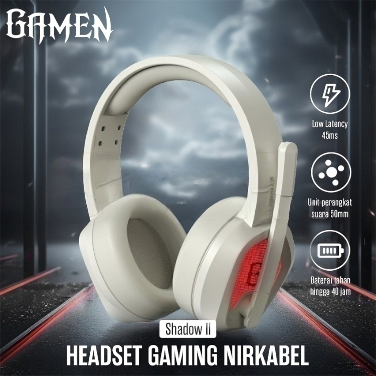 Headset Gamen Shadow II Bluetooth 5.0 / Headset Gaming Gamen Shadow / Headset Gamen Shadow Wireless
