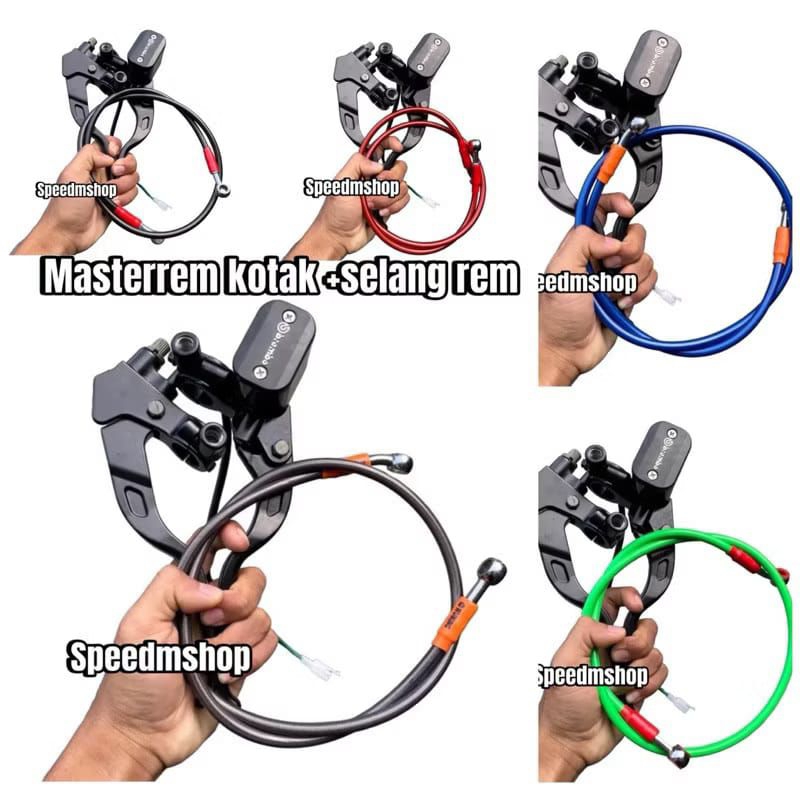 MASTER REM KOTAK BREMBO PLUS SELANG REM WARNA UNIVERSAL UNTUK SEMUA MOTOR BLAKANG NON CAKRAM