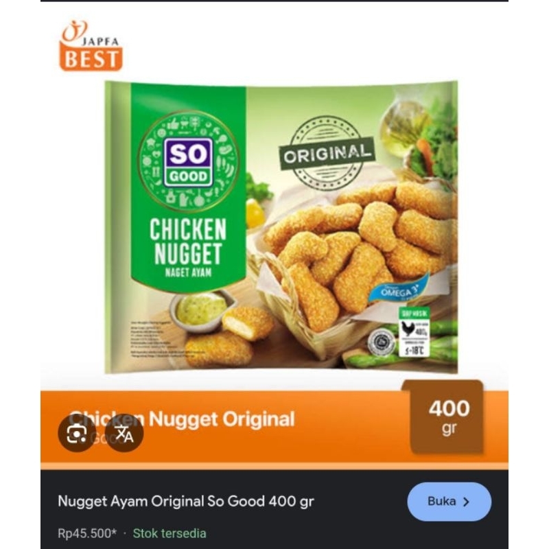 

CHICKEN NUGGET SO GOOD PROMO/ NUGGET AYAM SO GOOD/ NUGGET FROZEN