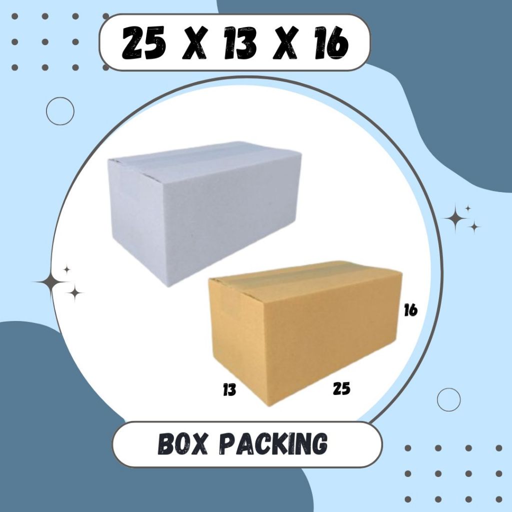 

Kardus 25x13x16 A1 Box Dus Packing Kotak Kemasan Karton Souvenir