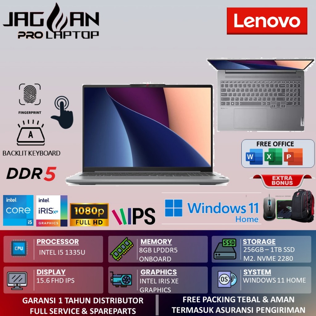 Laptop Touch Lenovo Ideapad Slim 3i 15 Intel I5 1335U 16GB DDR5 1TB 15.6 IPS Win11Home ARCTIC GREY