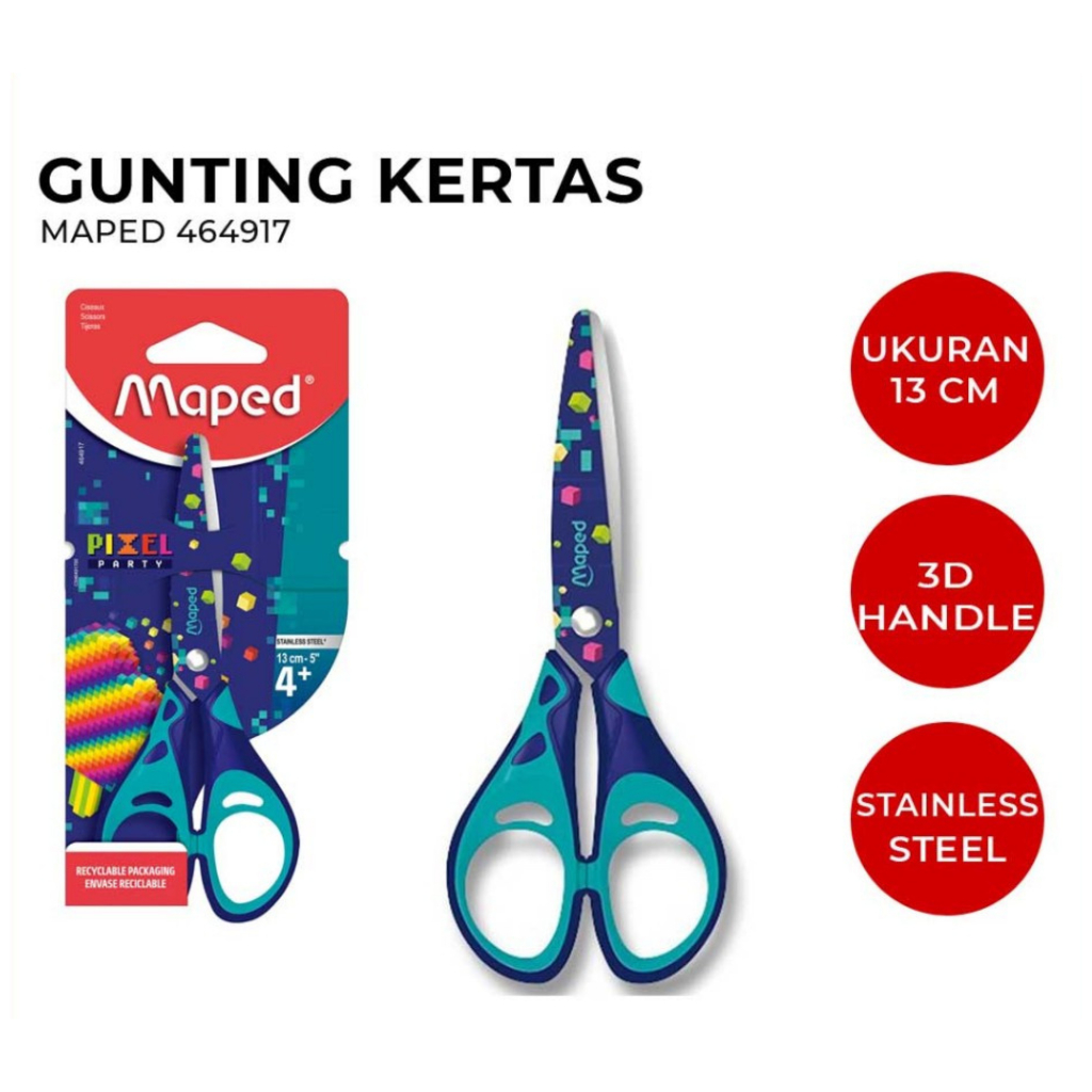 

MAPED SCISSORS PIXEL PARTY 13 CM | GUNTING ANAK