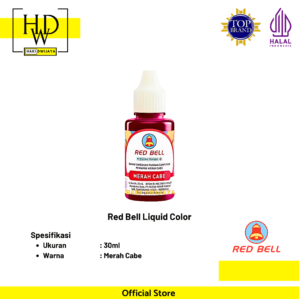 

[30ml] Red Bell Liquid Color Merah Cabe