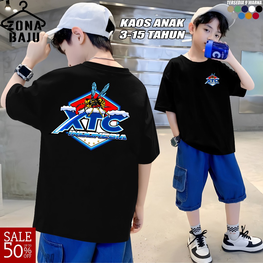 Kaos Anak XTC | Kaos Baju T-shirt Anak XTC Fullprint | Baju Anak XTC | T-shirt Anak XTC Indonesia