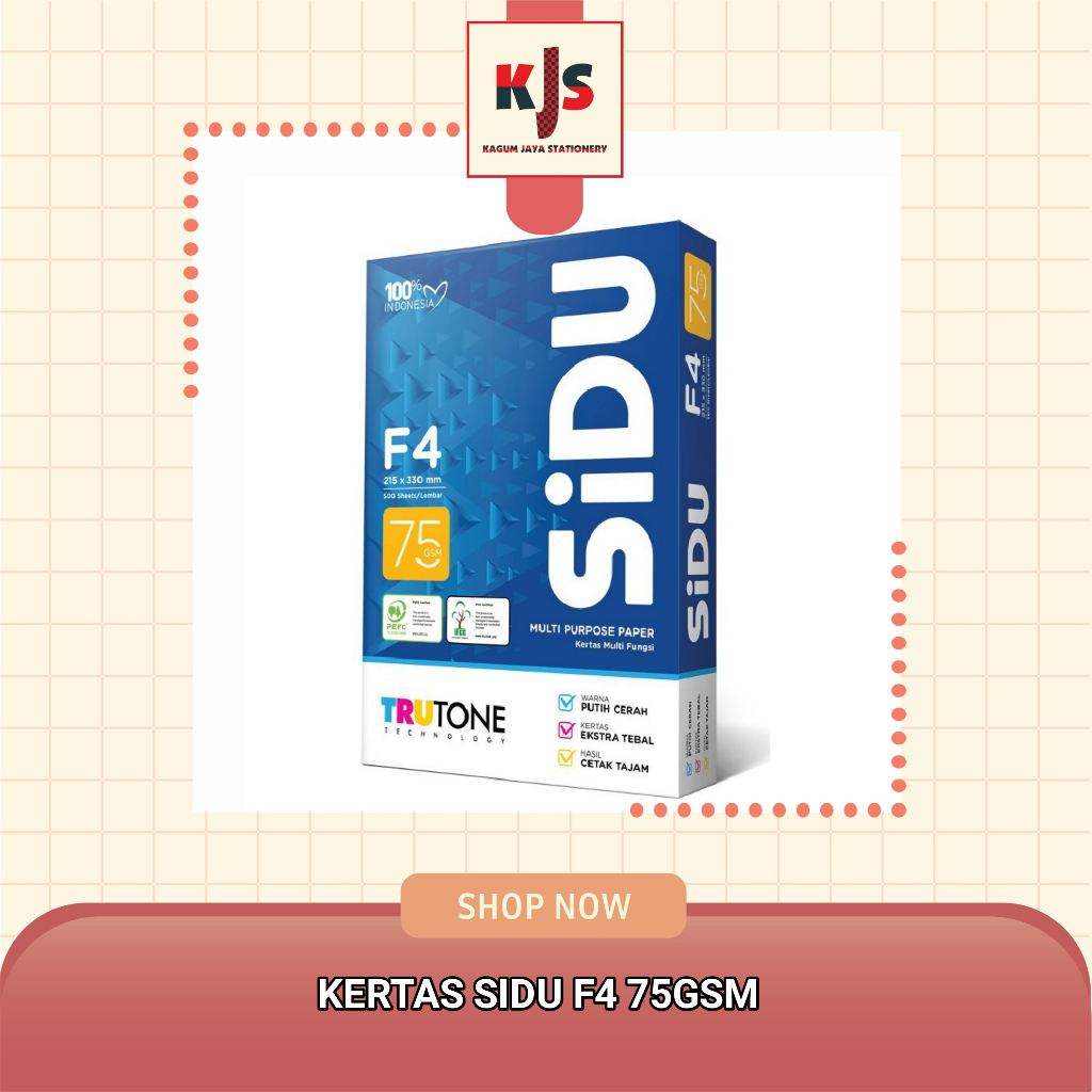 

KERTAS HVS SIDU SINAR DUNIA F4 75 GSM