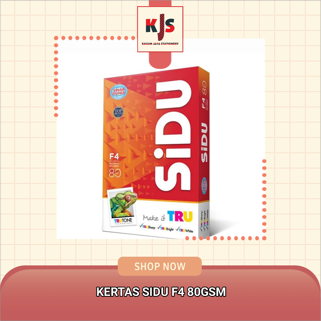 

KERTAS HVS SIDU SINAR DUNIA F4 80 GSM