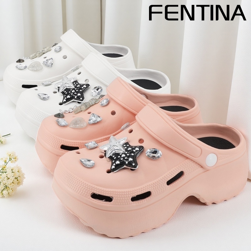 FENTINA Sandal Kodok Wanita Korea Sandal Wanita Kekinian Sandal Baim Wanita Tinggi Sandal FUji
