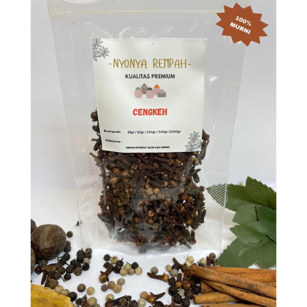 

Nyonya Rempah - Cengkeh utuh / Cloves 50 Gram - 100 % PREMIUM QUALITY