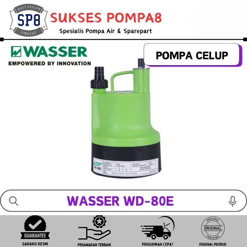 Pompa Celup Wasser WD-80E / Submersible Pump / Pompa Kolam Wasser 80W