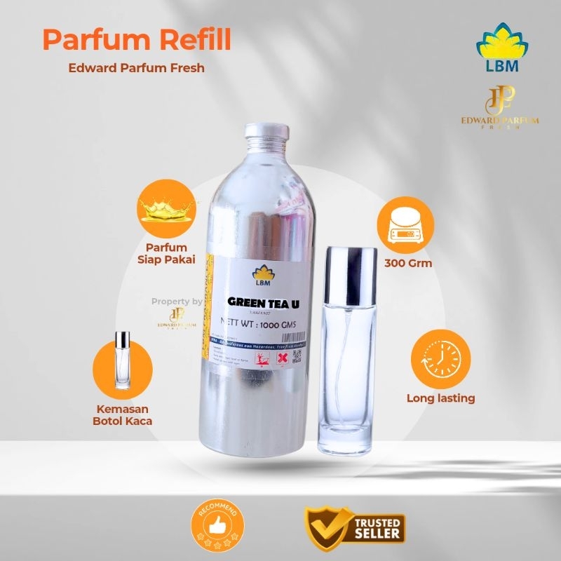 Parfum Refill Siap Pakai by LBM - Green Tea U | Paket 3 Pcs Kemasan 30ML