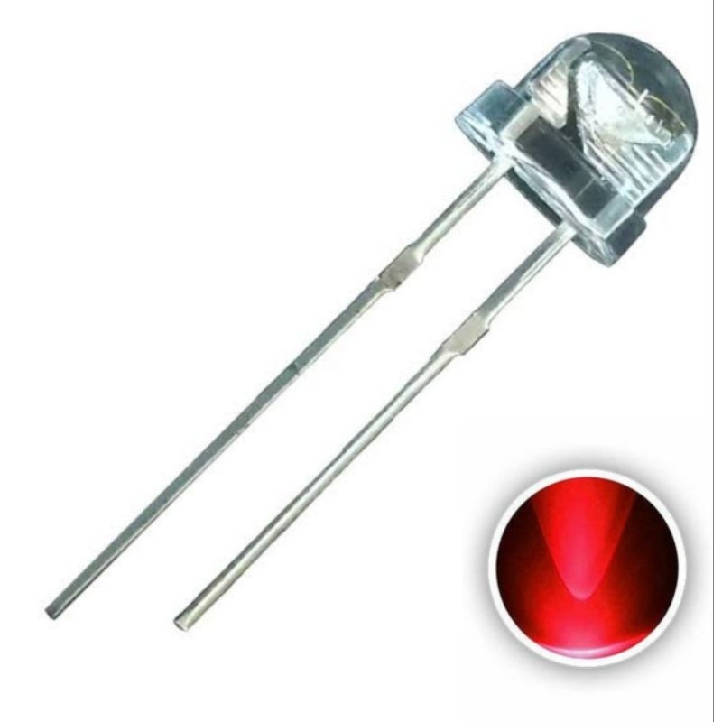 LED 5 Mm STRAWHAT Nyala Merah - 10 Pcs