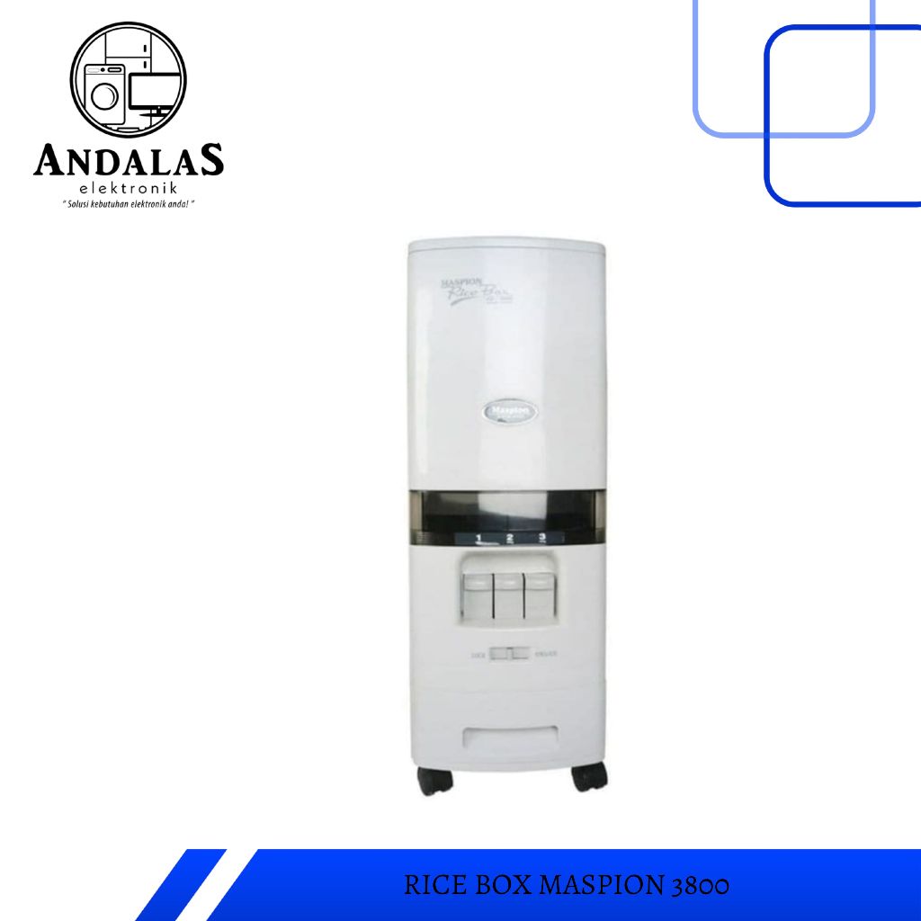 MASPION RICE BOX FULL BOX 38 KG MRD-3800 / Rice Box Tempat Penyimpanan Nasi Maspion Rice Box MRD-380