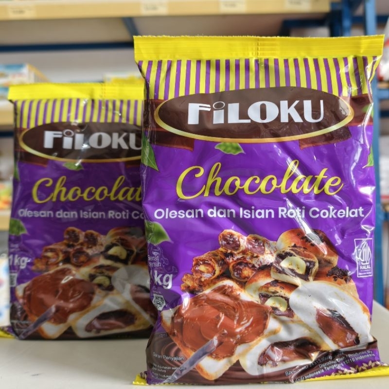 

Filoku Filling Coklat 1Kg / Filoku Pasta Coklat 1Kg / Filoku Cokelat Filling 1Kg / Filoku Cokelat Isian Roti 1Kg