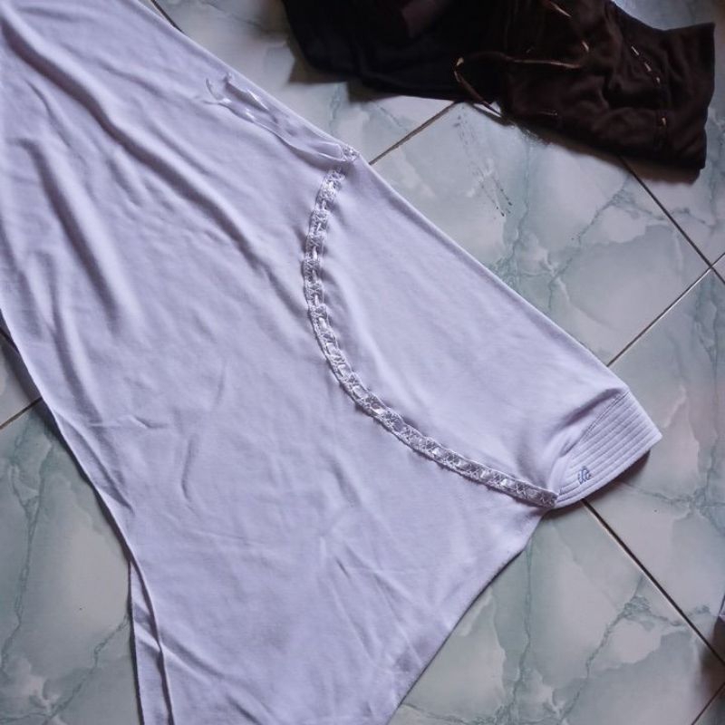 preloved jilbab rabbani ori ukuran s warna putih
