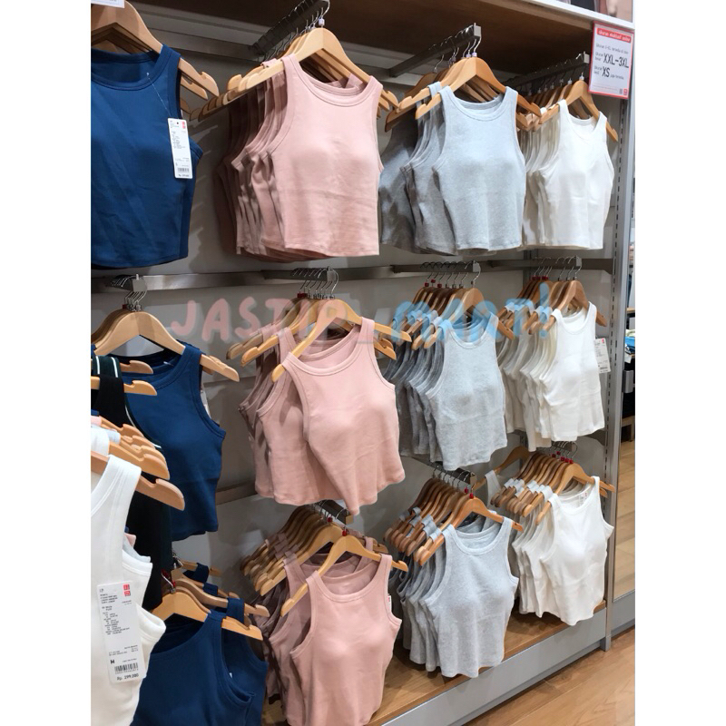 SALE! TERBATAS! UNIQLO Atasan Crop Bra Rib (Tanktop) - JASTIP