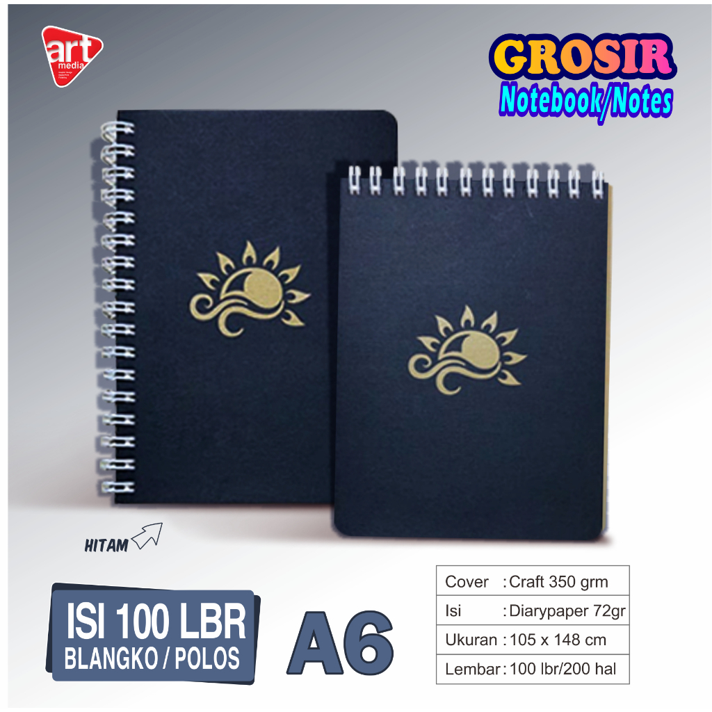 

Grosir Notes A6 /Notebook A6 / Isi 100 lbr _blanko/polos / Best Stationary