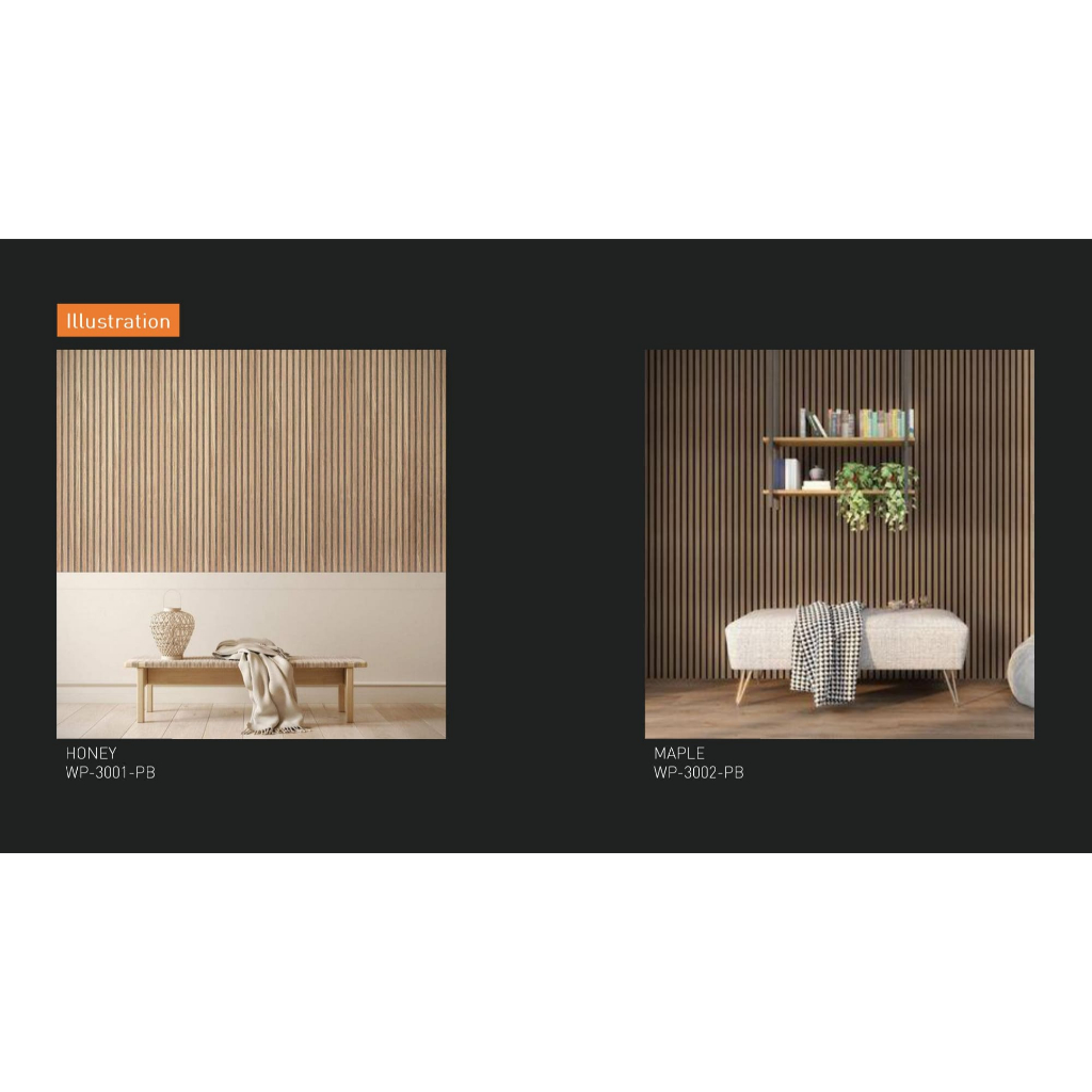 Wallpanel Taco | Wpc Deco Panel | WPC Wallpanel | Kisi-kisi | Taco Wallpanel WP 3xxx PB