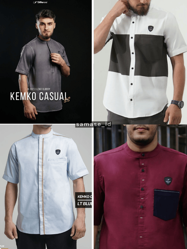 Koko Samase Baju Muslim Pria Kemko Dewasa Lengan Pendek | A099 | A102 | A105 | U148P