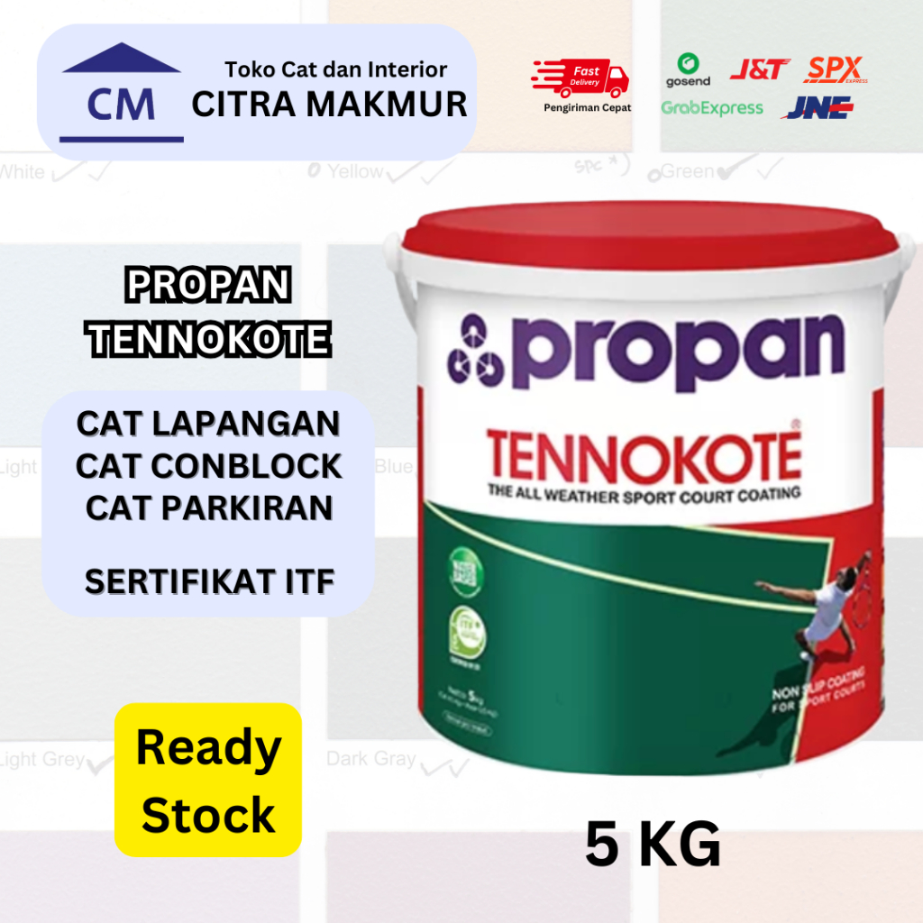 Propan TENNOKOTE - 5 Kg (Cat Lapangan Propan Bersertifikat ITF LEVEL 5)
