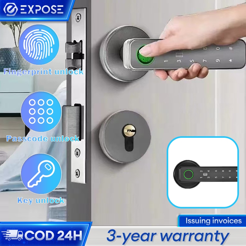Smart Fingerprint Door Lock Otomatis Access Door Grafiti Tuya WIFI Kontrol Aplikasi Jarak Jauh Kamar