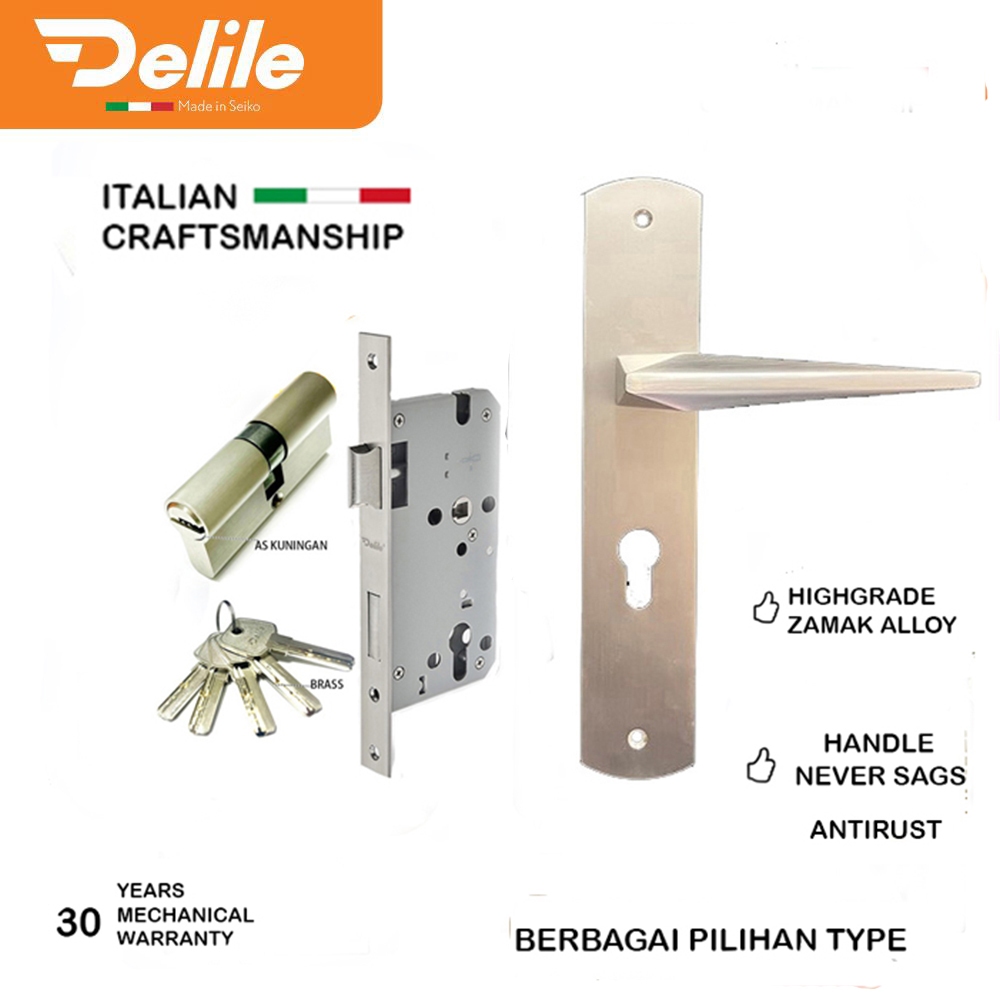Handle Plat Set /Gagang Pintu Rumah /Pegangan Pintu /Handle Pintu Kayu High Quality