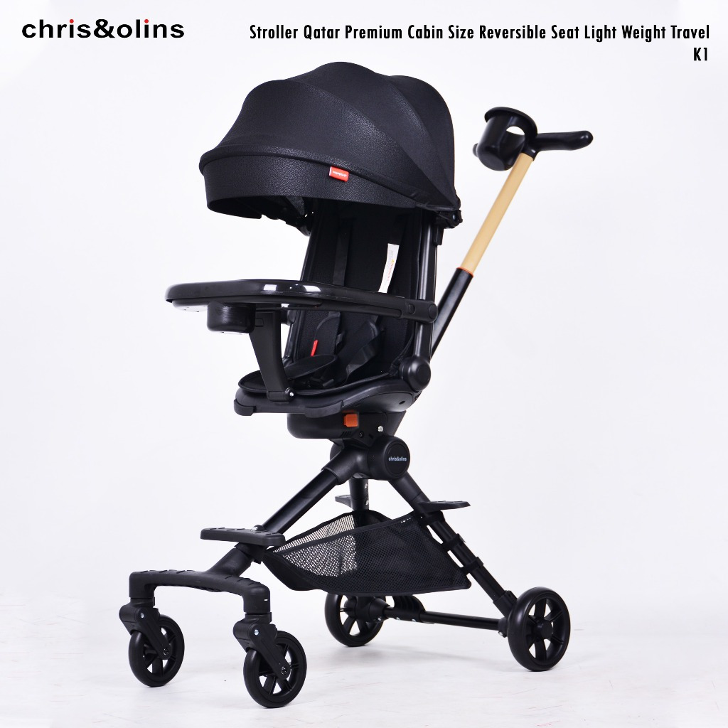 MAKASSAR - ChrisOlins K1 Baby Stroller Qatar Premium Reversible Seat Cabin Size Light Weight Travell