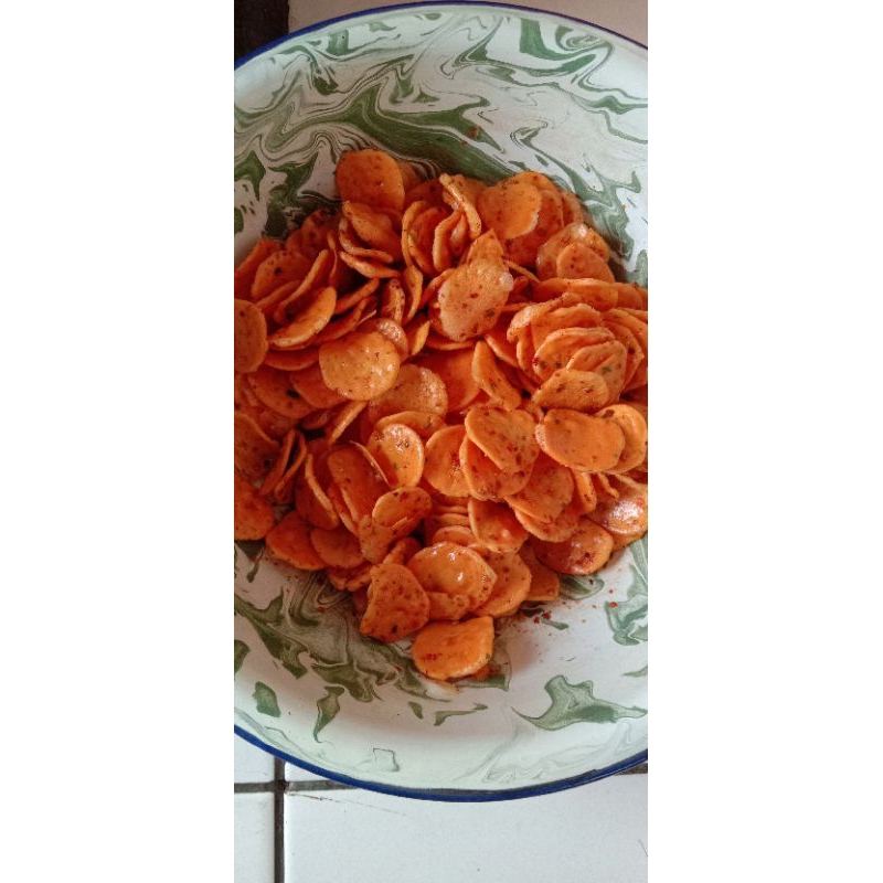 

seblak kering pedas daun jeruk kerupuk bantat