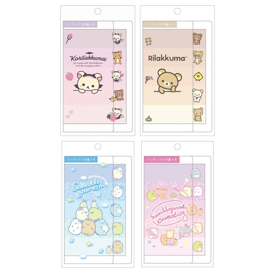 

Sticky Note Index Memo San-X Rilakkuma Sumikko Gurashi Cosmetics Penanda Halaman Limited Edition