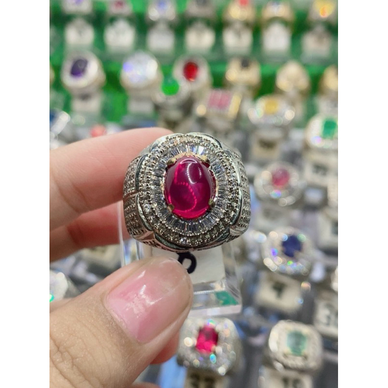 Batu cincin permata Amerikan star ring perak bangkok