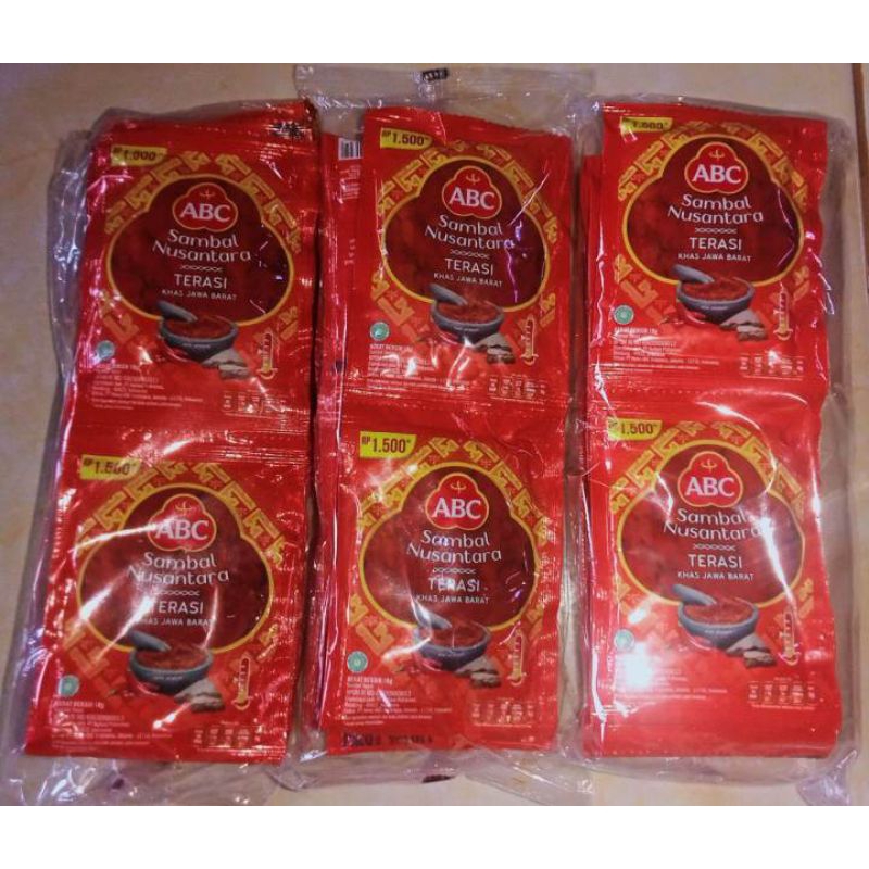 

abc sambal Nusantara terasi renteng isi 10sachet