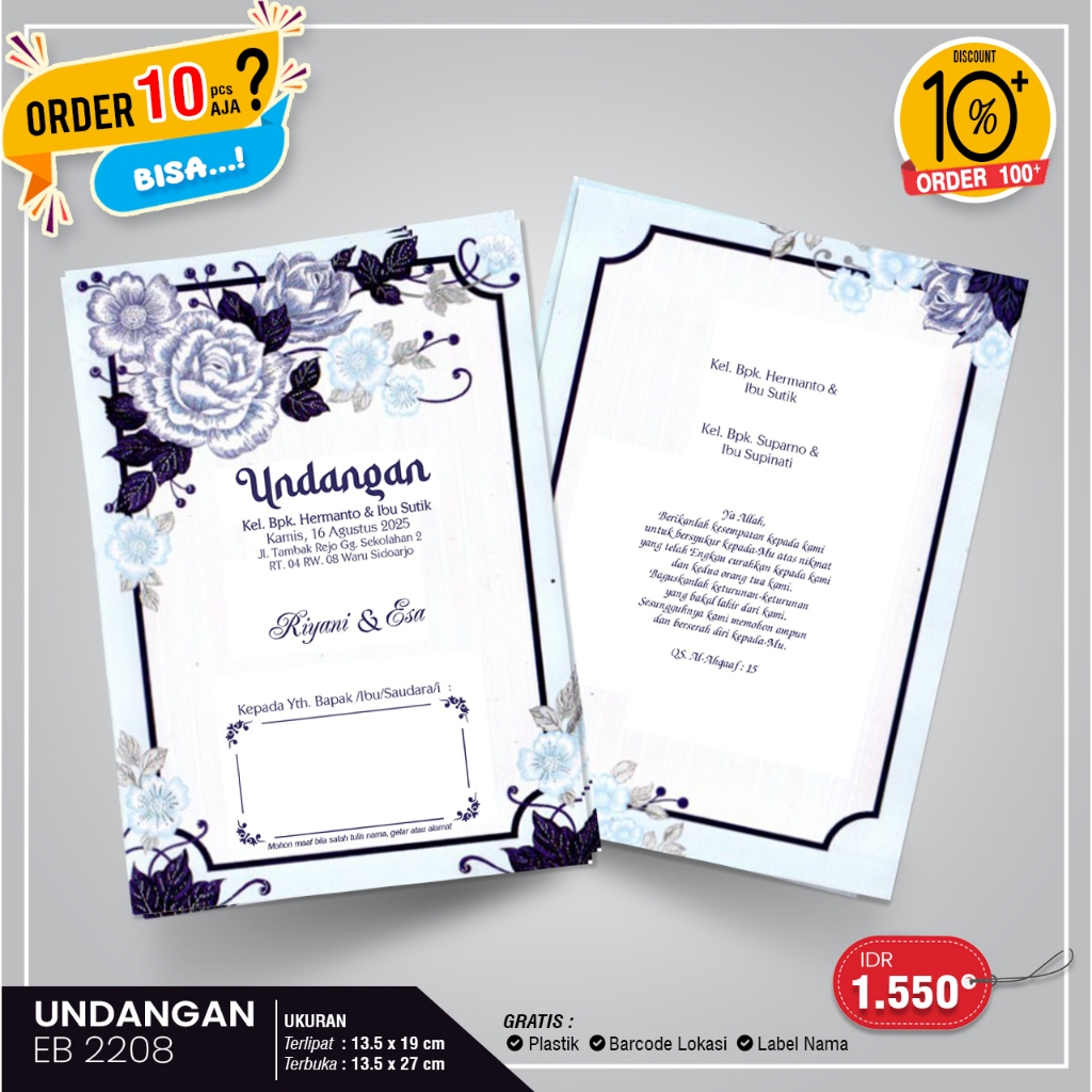 UNDANGAN EB2208 (MINIMAL 10 LEMBAR)