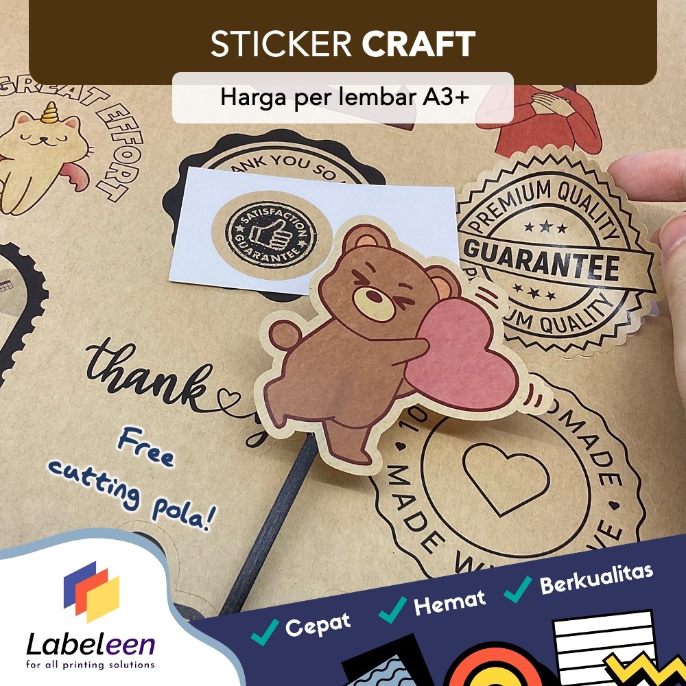 

Cetak Sticker CRAFT Custom A3+ | Stiker segel estetik custom [TANPA MIN ORDER]