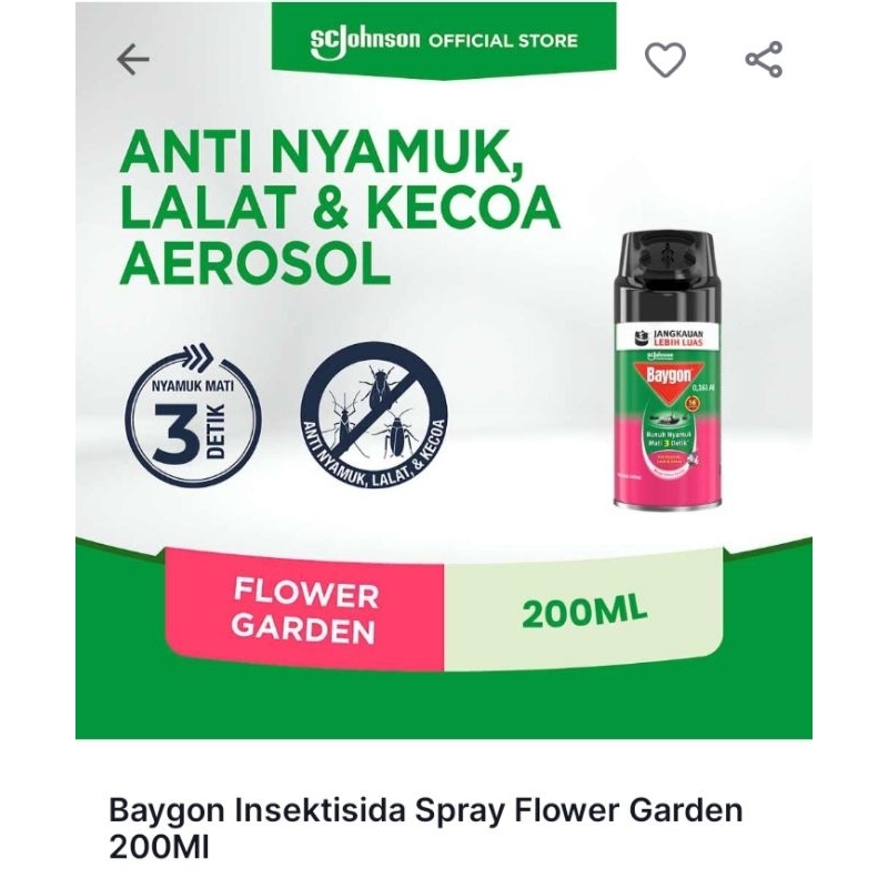BAYGON FLOWER GARDEN 200ML