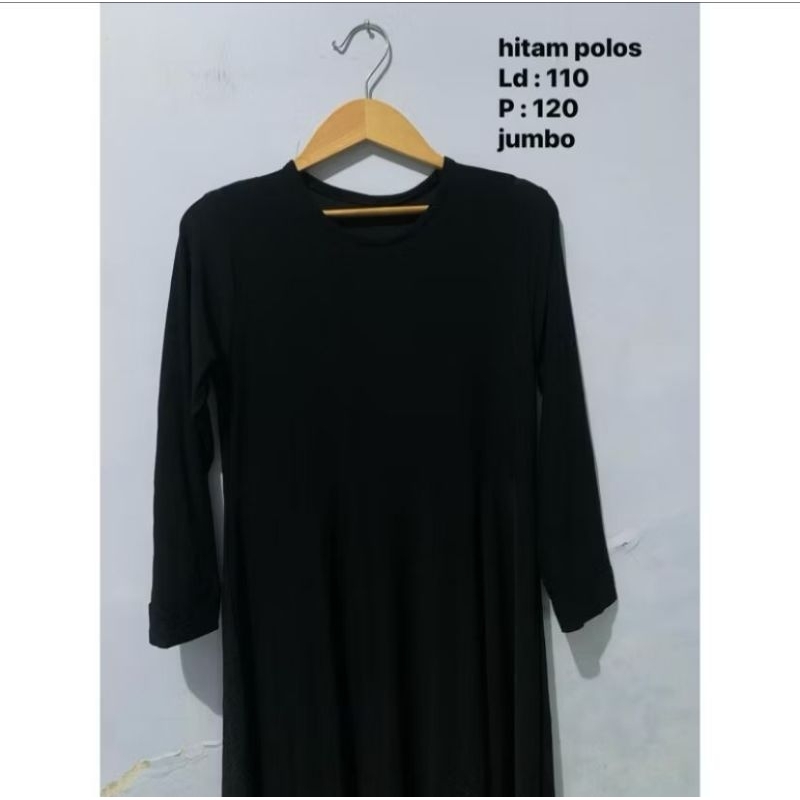 preloved gamis wanita hitam polos