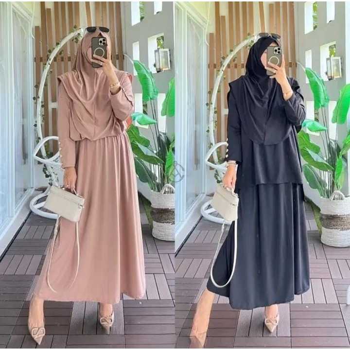 Zanzea setelan rok tunik muslimah one set wanita muslimah terbaru