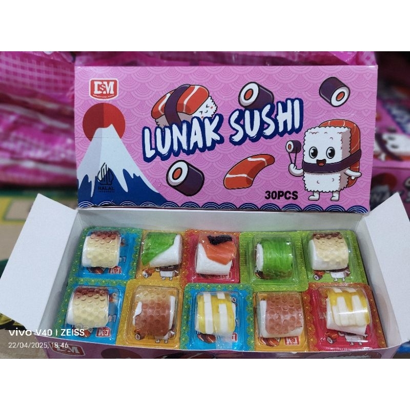 

Permen Lunak Sushi|Permen Lunak Bentuk Sushi|Sushi Candy|Sushi Gummy