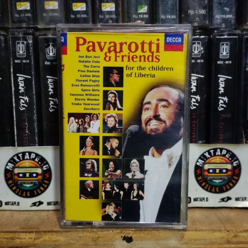 Kaset Pita - Pavarotti & Firends - For The Children Of Liberia - Jon Bon Jovi - Natalie Cole - The C